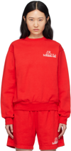 SPORTY AND RICH RED PREP SWEATSHIRT