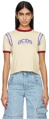 Gcds Logo-print Cotton T-shirt In 15 Off White