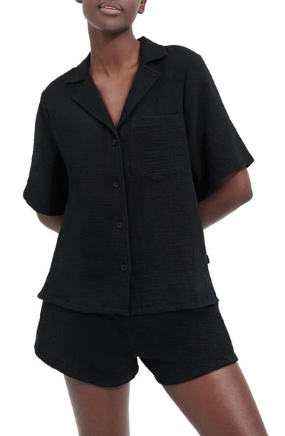 Ugg Vivianne Cotton Pajama Top In Tar