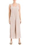 MAX STUDIO SLEEVELESS YARN DYE JUMPSUIT