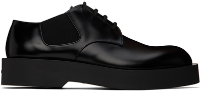 JIL SANDER BLACK LACE-UP DERBYS