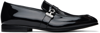 FERRAGAMO BLACK GANCINI ORNAMENT LOAFERS