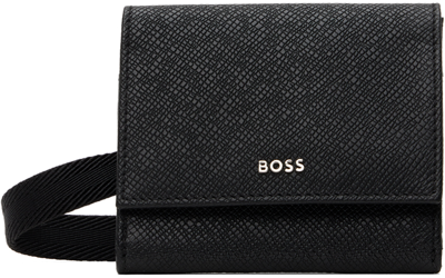 Hugo Boss Black Shotgun Neck Wallet In Black 001