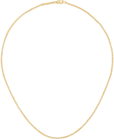 Tom Wood Gold Spike Chain Necklace In 925 Silver / 9k Gold