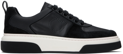 Ferragamo Cassina Leather Sneakers In Black