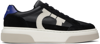 Ferragamo Man Low Cut Sneaker With Gancini Outline In Black