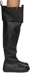 YUME YUME BLACK HIGH FISHERMAN BOOTS