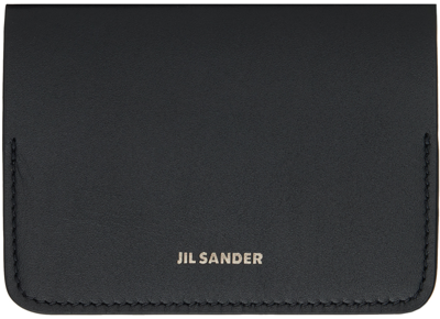 Jil Sander Black Folded Card Holder In 001 Black