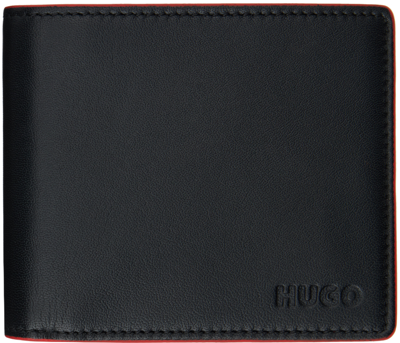 Hugo Black Logo Wallet In Black 001