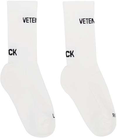 Vetements White Logo Socks