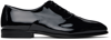 Ferragamo Black Wave Detail Oxfords In Nero