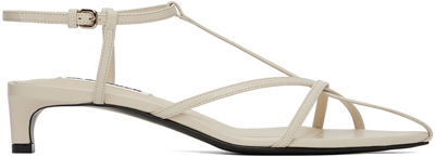 Jil Sander Off-white High Heeled Sandals In Beige