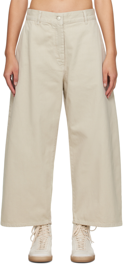 Studio Nicholson Beige Chalco Trousers In Dove