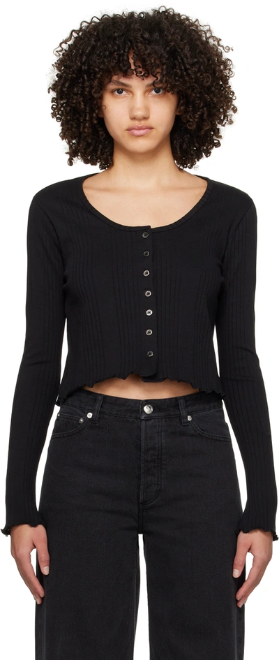 Apc Black Lettuce Edge Cardigan In Lzz Black