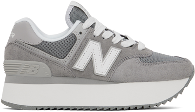 New Balance Gray 574+ Sneakers In Shadow Grey