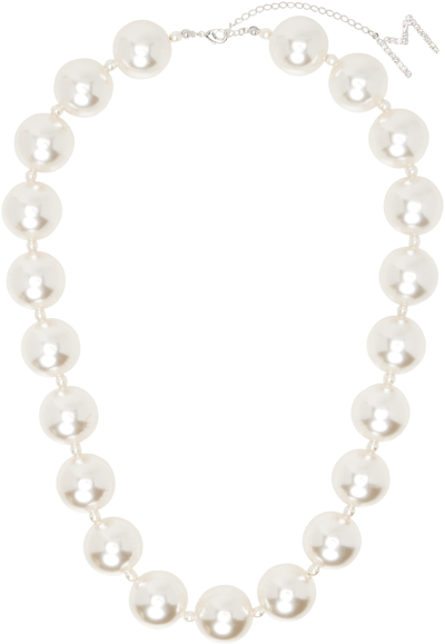 Magda Butrym White Pearl Necklace