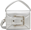 Osoi Silver Belted Boucle Micro Bag In Silver