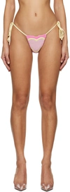 Gcds Heart Crochet-knit Bikini Bottoms In 9 Mix
