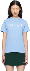 SPORTY AND RICH BLUE 'HEALTH CLUB' T-SHIRT