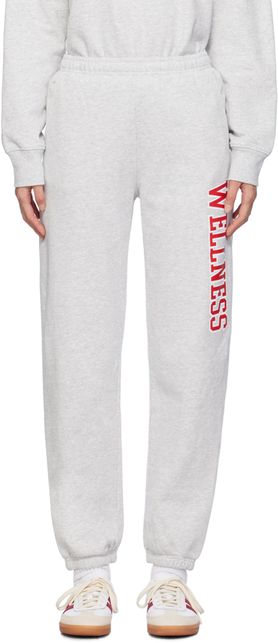 Sporty And Rich Gray 'wellness' Ivy Lounge Pants In Grey