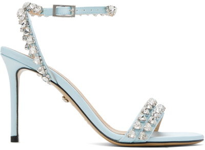 Mach&mach Blue Audrey 95 Heeled Sandals In Sky Blue