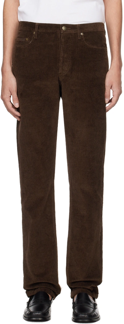 Apc Brown Standard Trousers In Cae Dark Brown