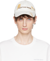 FENG CHEN WANG OFF-WHITE EMBROIDERED CAP