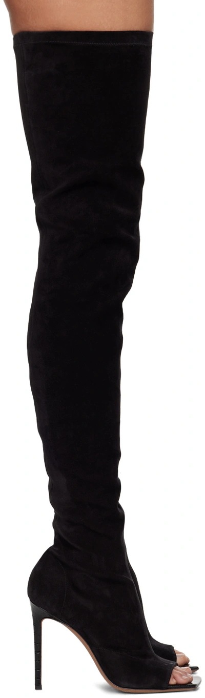 Paris Texas Black Amanda Tall Boots In Off Black