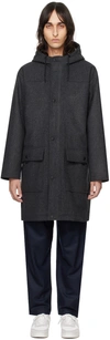 Apc Gray Dave Coat In Lad Anthracite