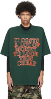 VETEMENTS GREEN VERY EXPENSIVE T-SHIRT