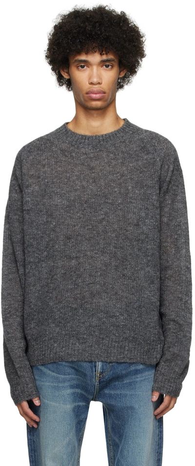 Berner Kuhl Gray Crewneck Sweater In 008 Charcoal