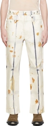 FENG CHEN WANG WHITE PLANT-DYED JEANS