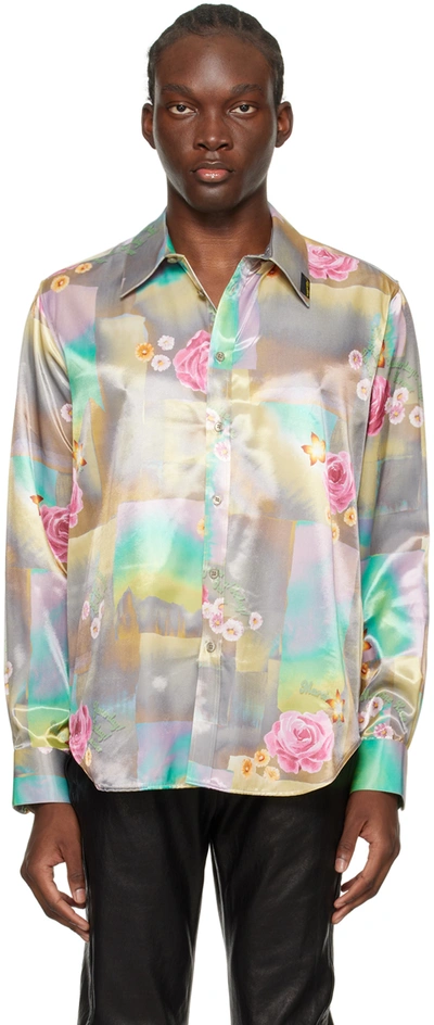 Martine Rose Multicolor Classic Shirt In Grey