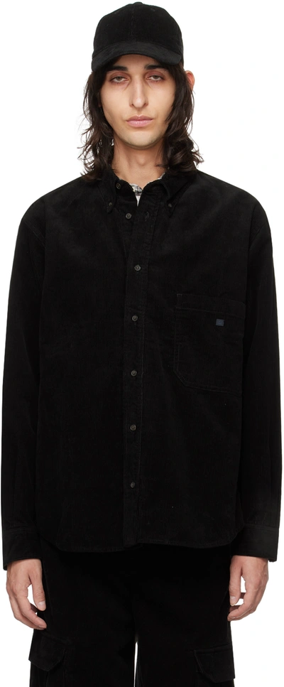 Acne Studios Black Patch Shirt In 900 Black