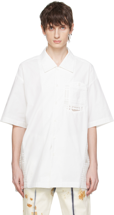 Feng Chen Wang White Paneled Shirt