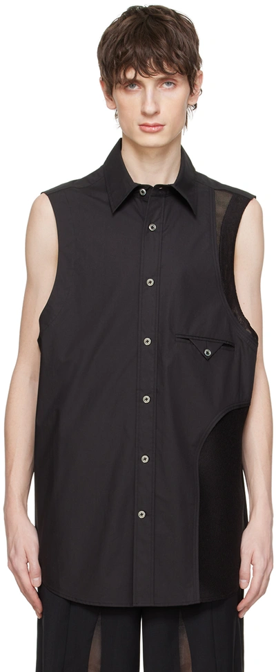 Feng Chen Wang Black Sleeveless Shirt