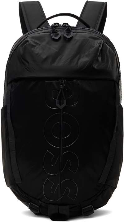 Hugo Boss Black Multi-pocket Outline Logo Backpack In Black 001