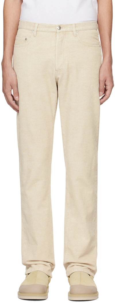 Apc Off-white Standard Trousers In Cab - Camel