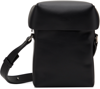 Jil Sander Men's Lid Small Leather Crossbody Bag In Black
