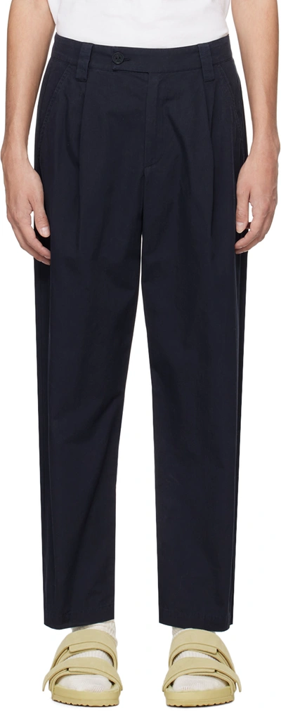 Apc Navy Renato Trousers In Iak Dark Navy