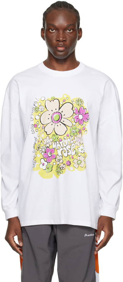 Martine Rose White Oversized Long Sleeve T-shirt