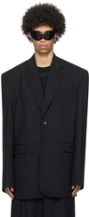 Vetements Black Boxy Blazer In Black