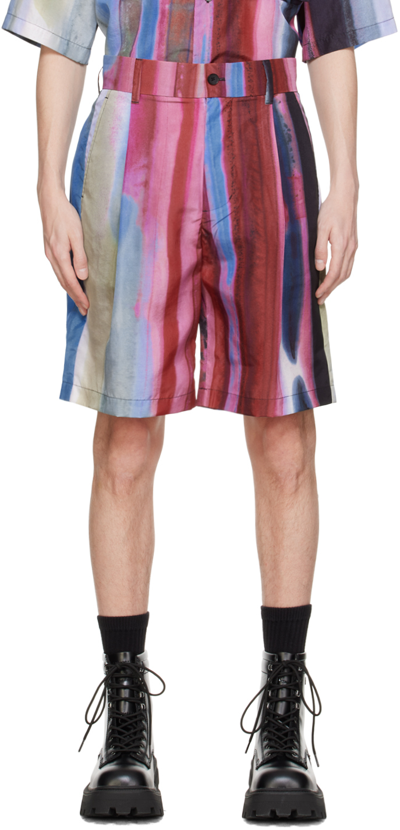 Feng Chen Wang Multicolor Rainbow Shorts In Multicolour