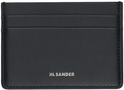 Jil Sander Logo Lettering Card Holder In 001 Black