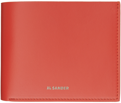 Jil Sander Orange Pocket Wallet In 801 Vivid Orange
