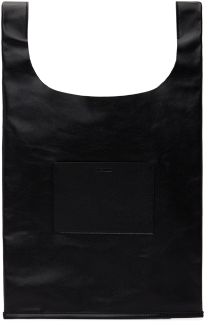 Jil Sander Black Market Small Tote In 001 Black