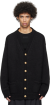 Vetements Black Fancy Button Cardigan In Black