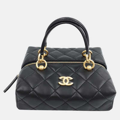 Pre-owned Chanel Tote And Shoulder Bag In Black
