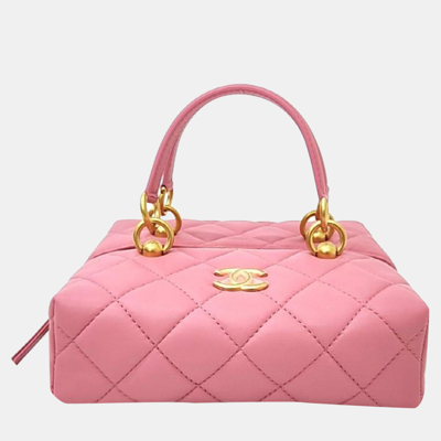 Pre-owned Chanel Tote And Shoulder Bag In Pink