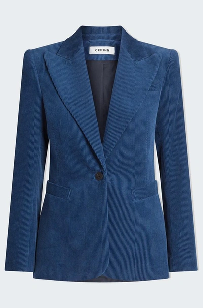 Cefinn Gene Jacket In Blue Corduroy